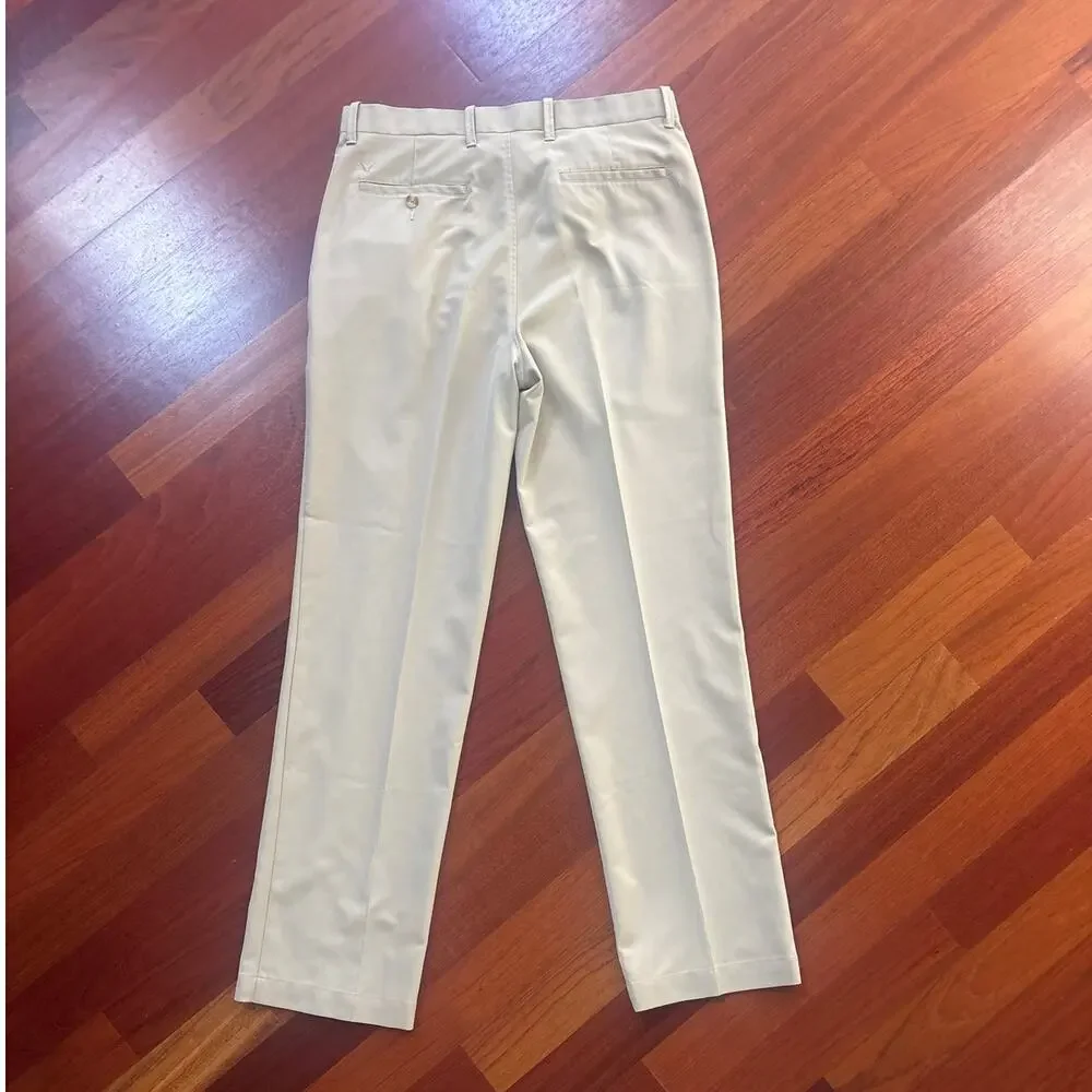 Callaway Flat Front Golf Pants-Tan Size 34/34